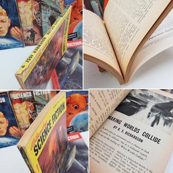 Astounding Science Fiction Magazine 1951 Aug-Dec 5 Issues When Worlds Collide - Picture 2 of 13